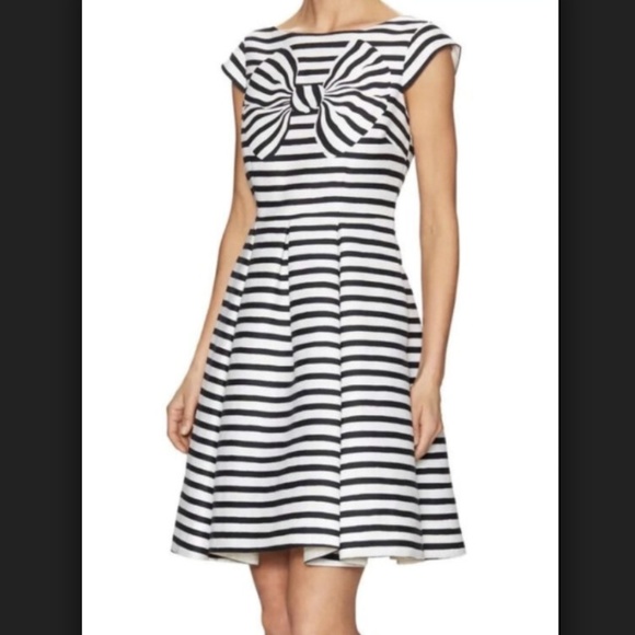 SOLD NWT KATE SPADE BOW STRIPE MARIELLA DRESS - Picture 2 of 6
